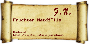 Fruchter Natália névjegykártya