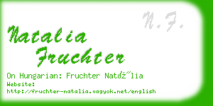natalia fruchter business card